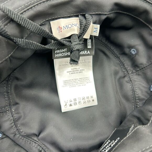 Men’s Moncler genius fragment printed check, nylon bucket, hat, size medium - Picture 6 of 8